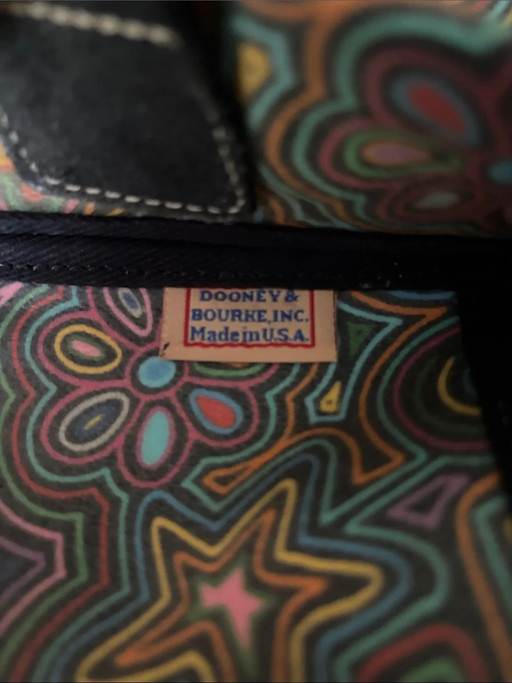 Vintage Y2K-era Dooney & Bourke Rainbow Doodle Graffiti Satchel